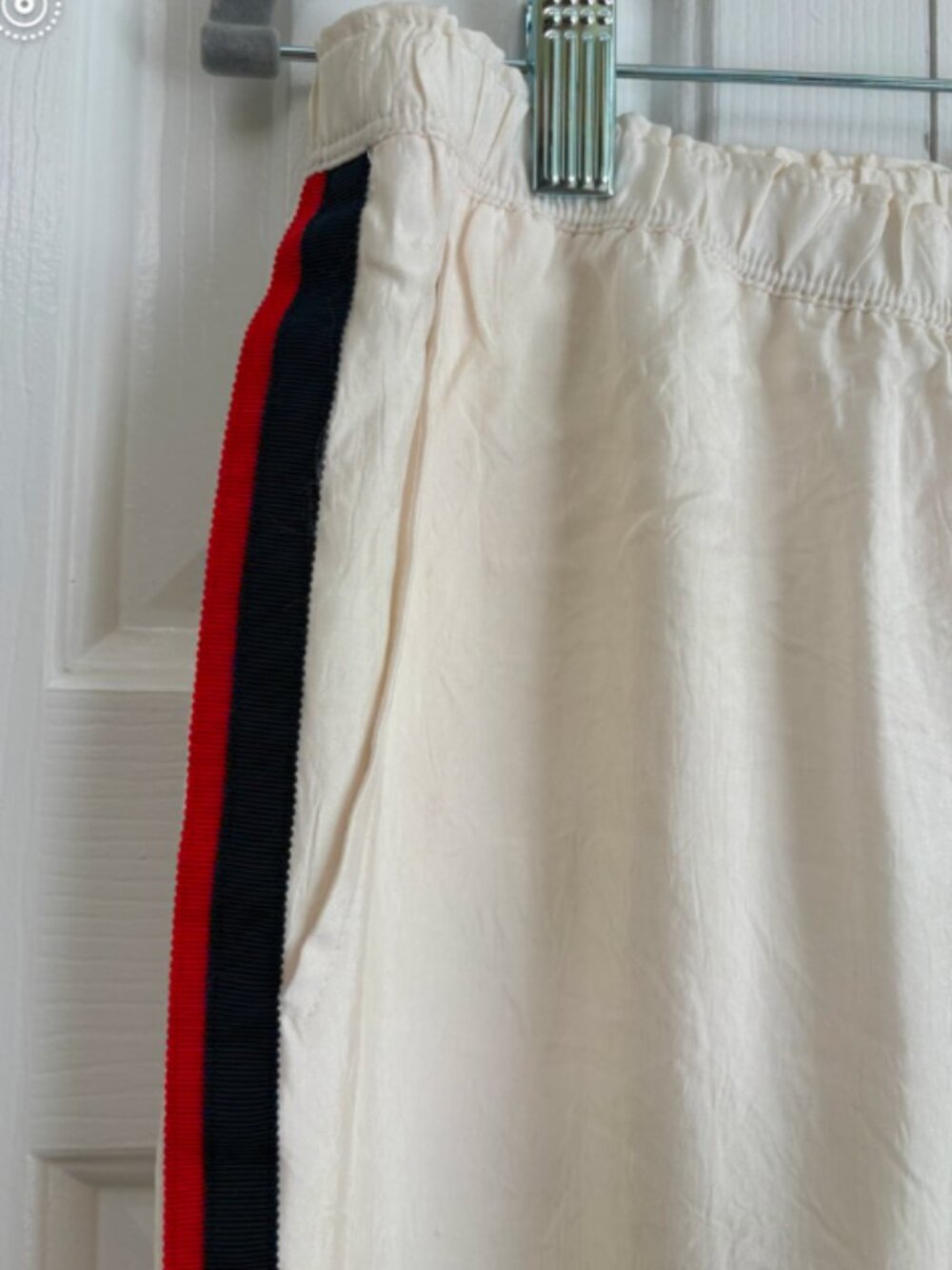 NWT J.Crew Stratus Pants Side-Stripe Ivory Pull-On Pant Size 4 - Picture 3 of 14